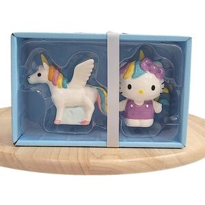 Hello Kitty Salt Pepper Shaker Set Unicorn Multicolor
